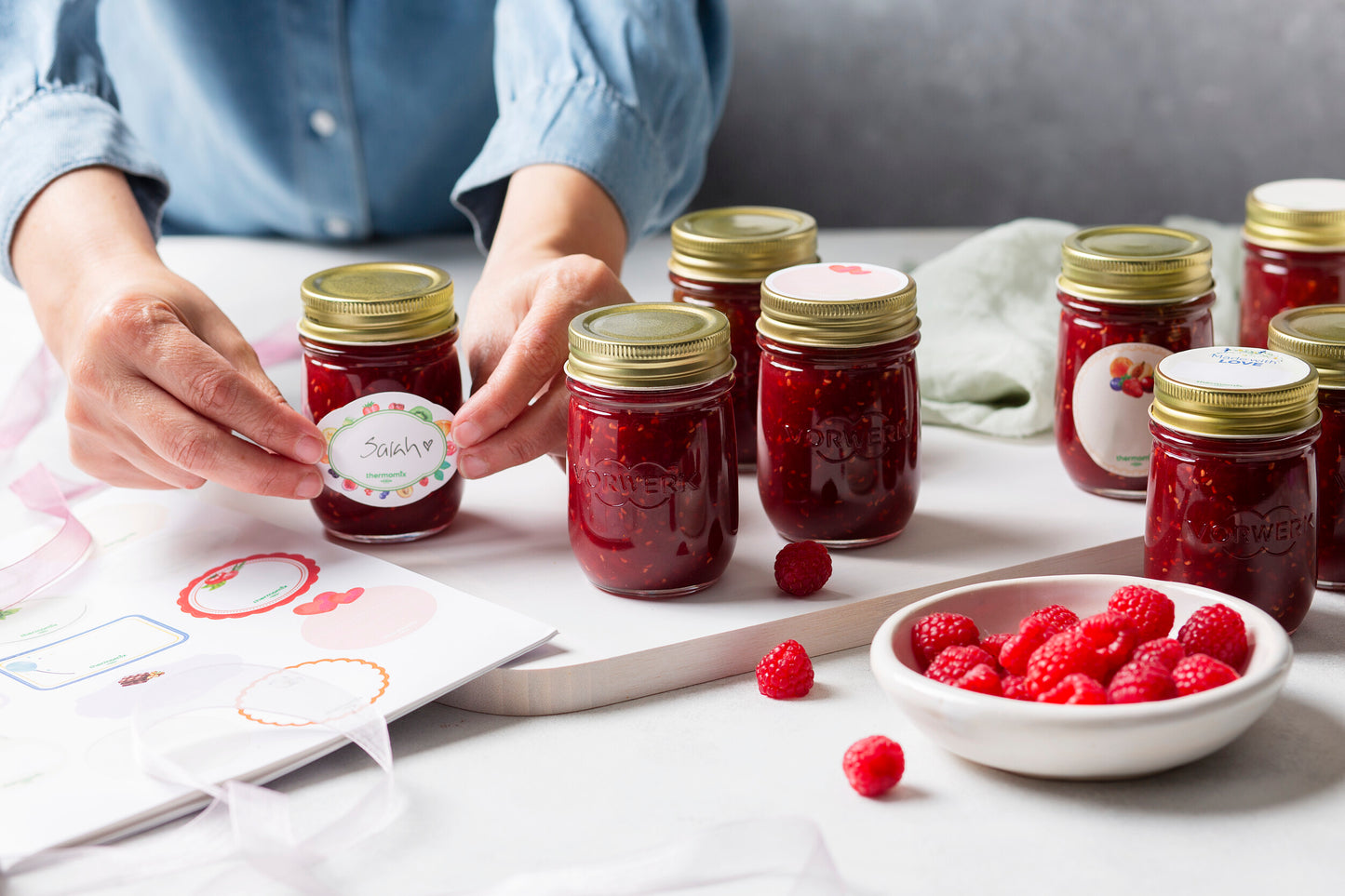 Αυτοκόλλητα για βαζάκια πολλαπλών χρήσεων